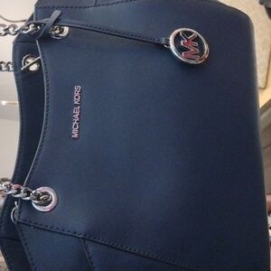 Navy Michael Kors tote